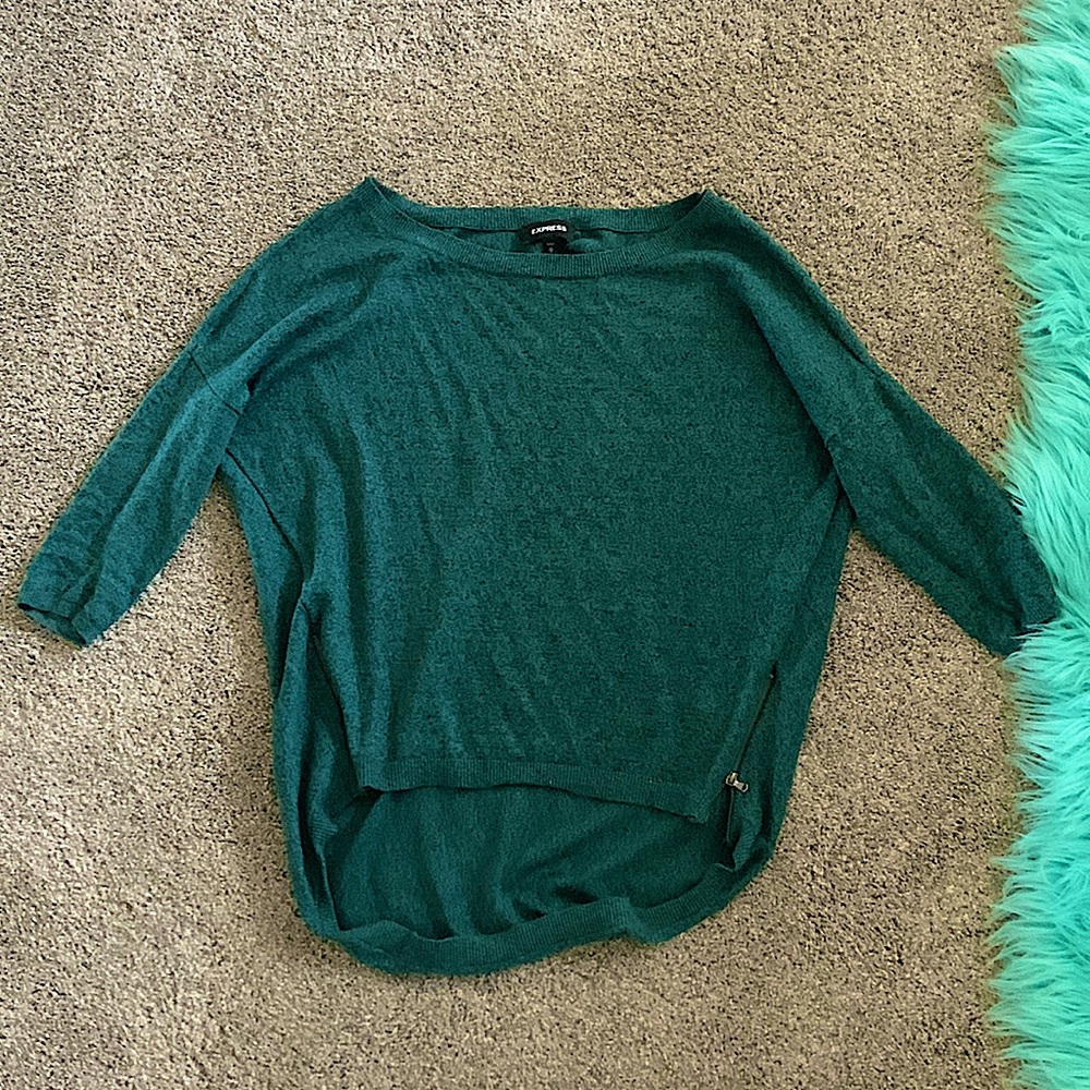 Dark green express sweater shirt